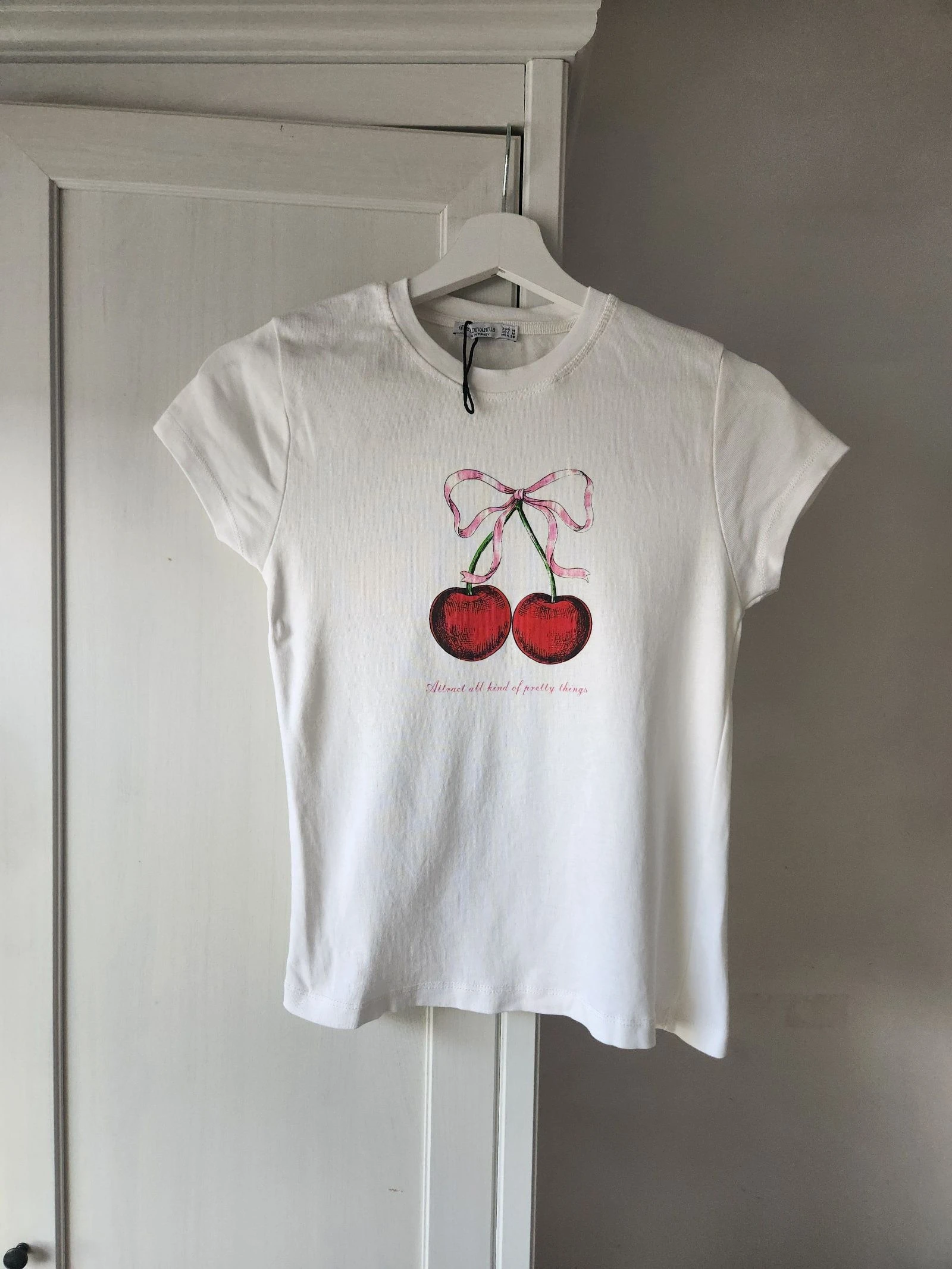 🍓NEUF tshirt blanc cerises 12/13 ans🍓